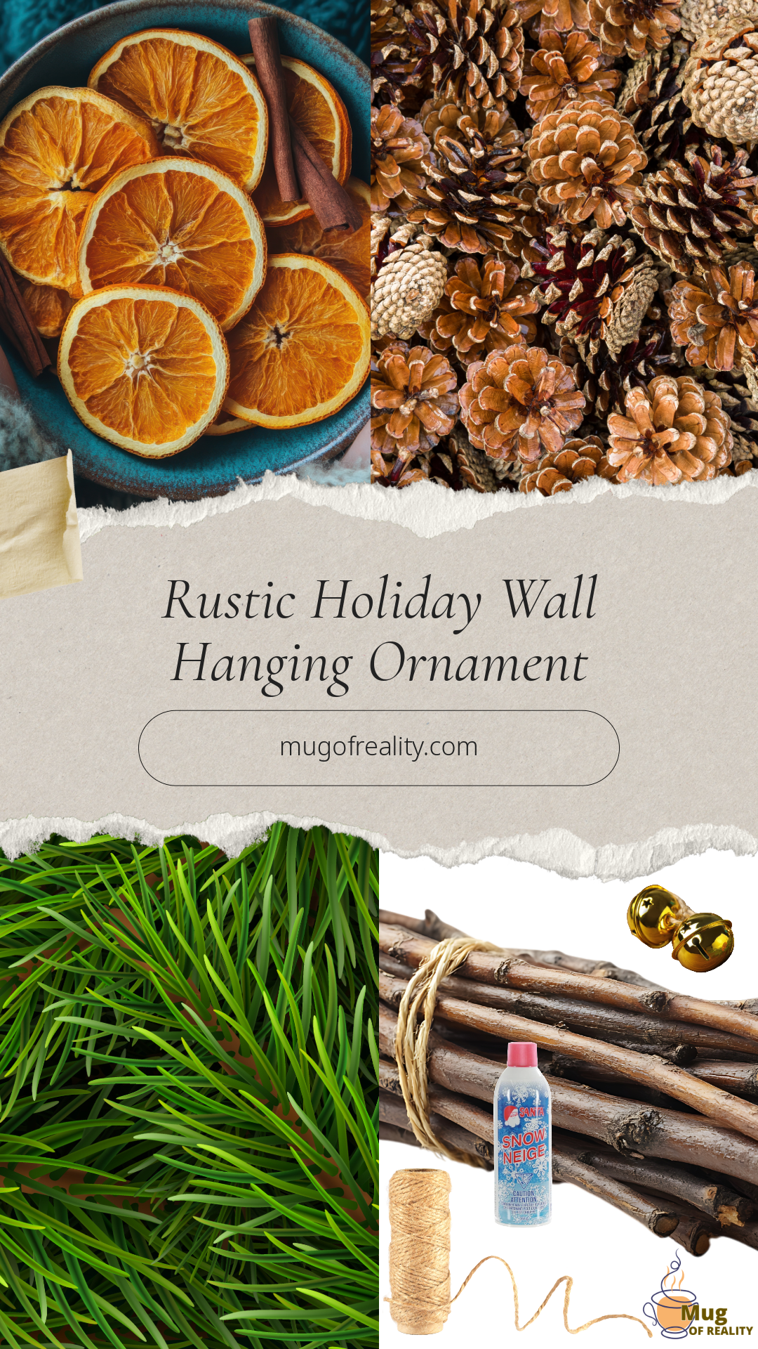 Rustic Holiday Wall Hanging Ornament