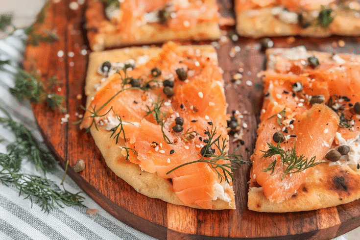 Grilled Naan with Smoked Salmon Recipe