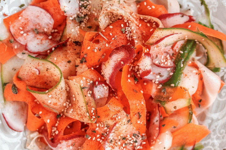 Glow Vegetable Ribbon Salad