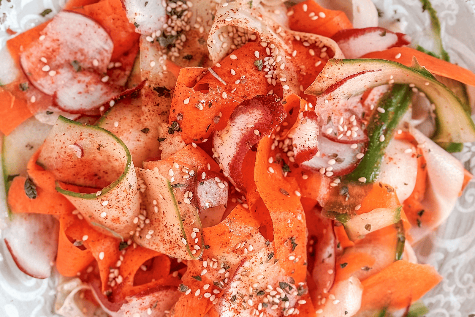 Glow Vegetable Ribbon Salad